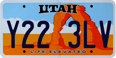 UT license plate Y223LV