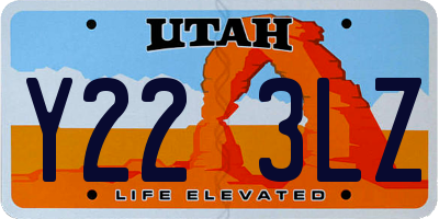 UT license plate Y223LZ