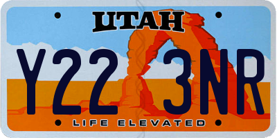 UT license plate Y223NR
