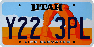 UT license plate Y223PL