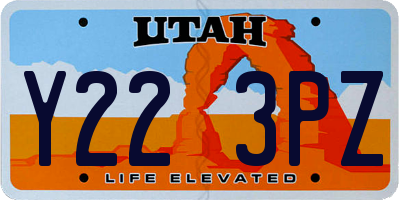 UT license plate Y223PZ