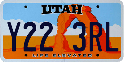 UT license plate Y223RL