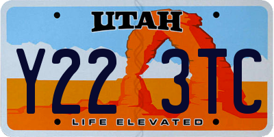 UT license plate Y223TC
