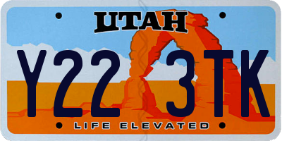 UT license plate Y223TK