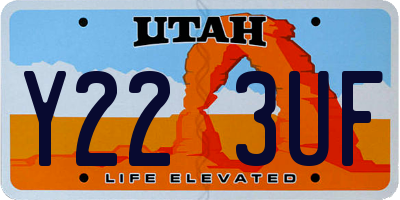 UT license plate Y223UF