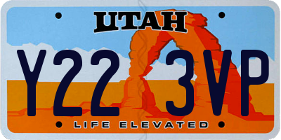 UT license plate Y223VP