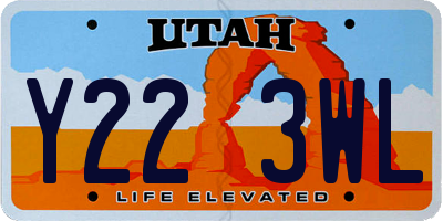 UT license plate Y223WL