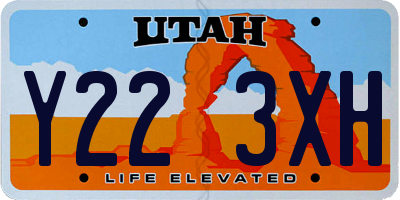 UT license plate Y223XH