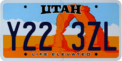 UT license plate Y223ZL