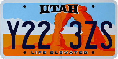 UT license plate Y223ZS