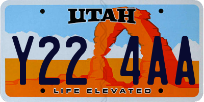 UT license plate Y224AA