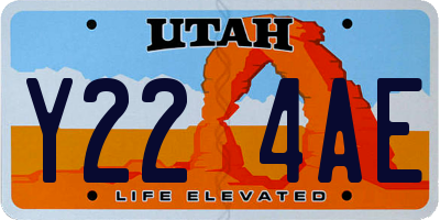 UT license plate Y224AE