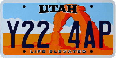 UT license plate Y224AP