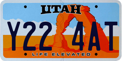 UT license plate Y224AT