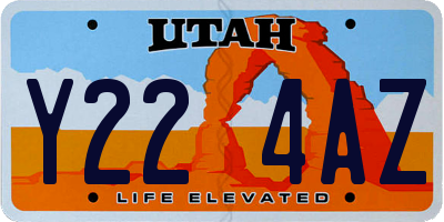 UT license plate Y224AZ