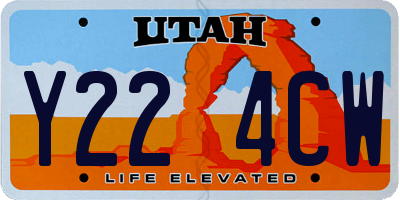UT license plate Y224CW