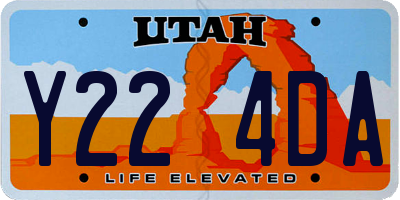 UT license plate Y224DA