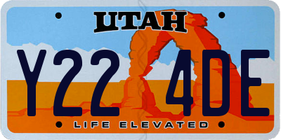 UT license plate Y224DE