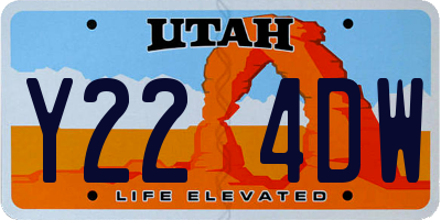 UT license plate Y224DW