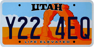 UT license plate Y224EQ