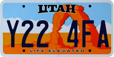UT license plate Y224FA