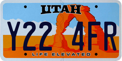 UT license plate Y224FR