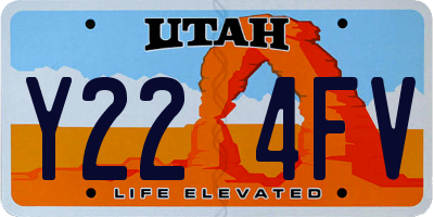 UT license plate Y224FV
