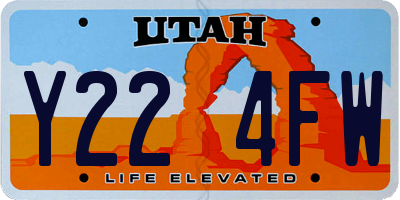 UT license plate Y224FW