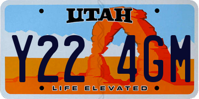 UT license plate Y224GM