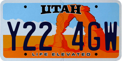 UT license plate Y224GW