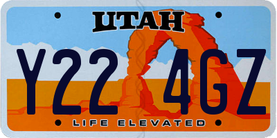 UT license plate Y224GZ