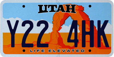 UT license plate Y224HK