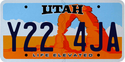UT license plate Y224JA