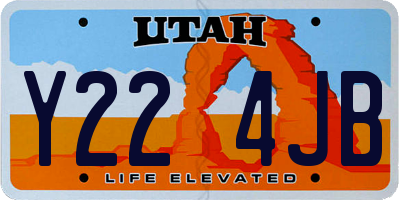 UT license plate Y224JB