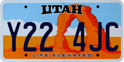 UT license plate Y224JC