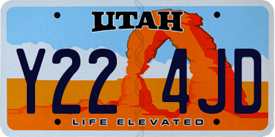 UT license plate Y224JD