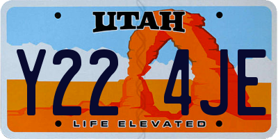 UT license plate Y224JE