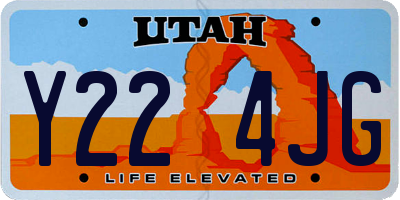UT license plate Y224JG