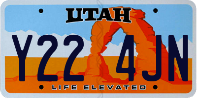 UT license plate Y224JN