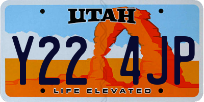 UT license plate Y224JP