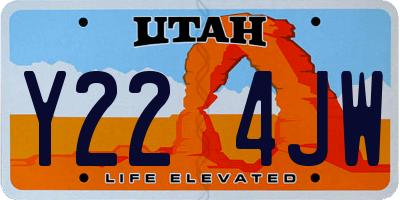 UT license plate Y224JW