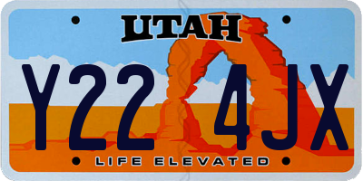 UT license plate Y224JX