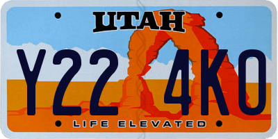 UT license plate Y224KO