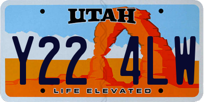 UT license plate Y224LW