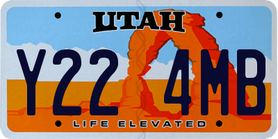 UT license plate Y224MB