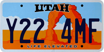 UT license plate Y224MF