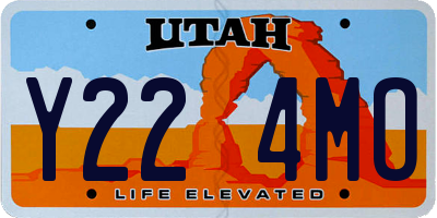 UT license plate Y224MO