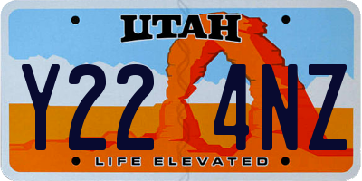 UT license plate Y224NZ