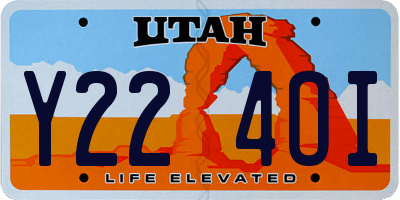 UT license plate Y224OI