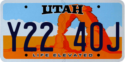 UT license plate Y224OJ